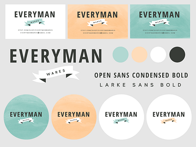 Everyman Wares Logo apparel branding clothing identity logo pun