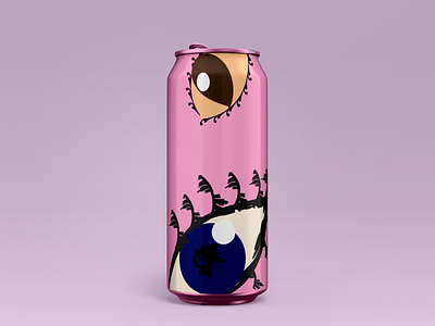 Can of Juice candesign eye pattern graphicdesign packaging packagingdesign patterns