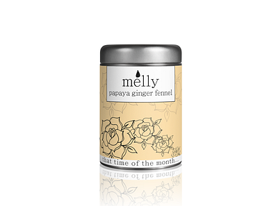 The Simple Melly branding design flowers illustration graphicart illustration mockup packaging mockup packagingdesign tea packaging vector