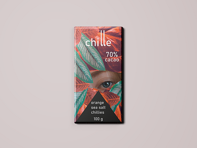 Chocolate Package Chille art branding chile chille chocolate chocolate brand chocolate packaging collage concept design graphic art leafs packaging design ui ux
