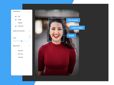 Face Recognition analysis app dashboard face face analysis face recognition identity image prototype ui ux wepapp