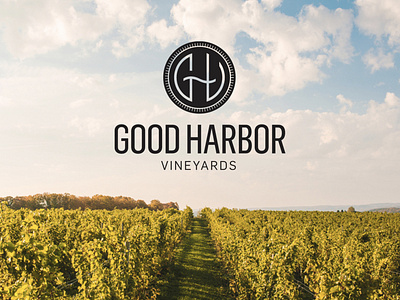 Good Harbor Vineyards Logo Design branding good harbor graphic design logo design vector vineyard winery