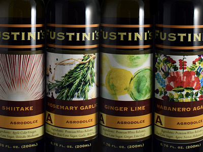 Fustini's Oil & Vinegars Agrodolce Labels/packaging branding design graphic design label design packaging