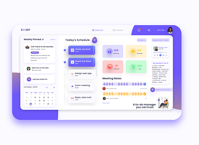 Zeedit Webapp to do Manager app branding flat logo minimal todolist ui ui ux ui design ux design