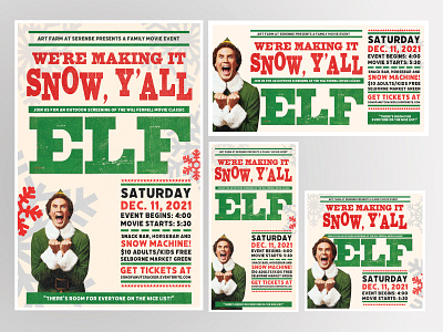 Elf Poster + Social Graphics design graphic design illustration posters typography vector