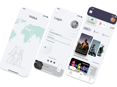 Wákà app design illustration mobile ui signup ui