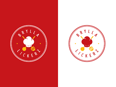 Brylla Lickerz Logo branding chef cook cooking design figma flat graphic design icon illustrator logo minimal vector