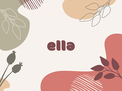 ella Cosmetic Brand Logo brand identity branding colourful design fashion female figma flat graphic design illustration illustrator logo minimal vector wordmark