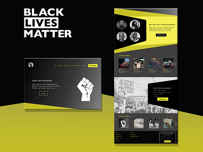 Daily UI 003 BLM blacklivesmatter daily challange daily ui dailyui 003 dailyuichallenge design ui ux ux design web website