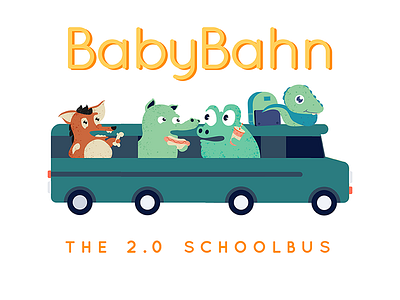 BabyBahn - The 2.0 Schoolbus branding design digitalillustration graphics illustration illustrations illustrator vector