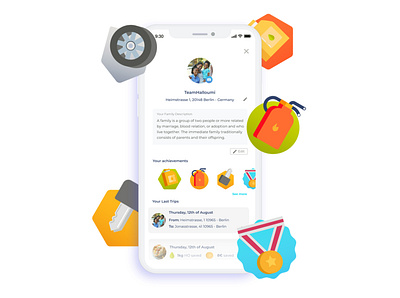 BabyBahn in-App Achievements achievement badge icon design illustrator uidesign uxdesign vector illustration