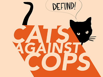 cats against cops activism digital illustration digitalart poster procreate