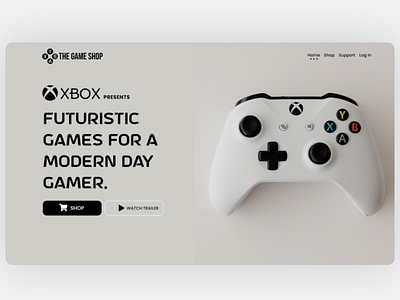 GameShop Xbox Homepage adobe xd games ui ux webdesign