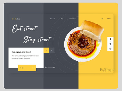 Web Ui for Food Recipes adobe xd food ui ux webdesign