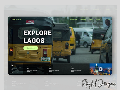 Explorer Ui Landing page adobe xd explore landing page travel ui webdesign