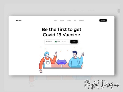 Co-Vac landing page 02 adobe xd design illustration ui ux webdesign
