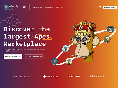 Club Apes - NFT Marketplace UI