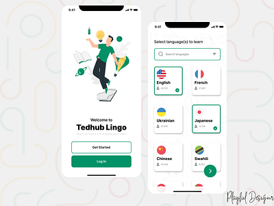 Tedhub Lingo Learning App app appdesign design educstion figma language learning ui