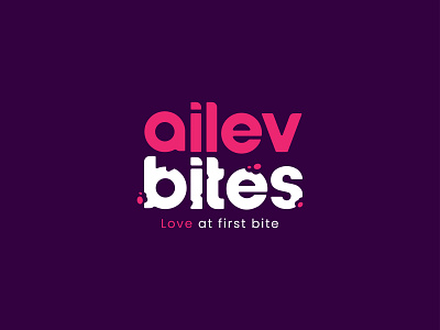 LogoDesign - Ailev Bites art bites branding cookie cookies design food graphic design logo malaysia pink pop product purple vector