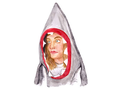 Shark film illustration painting watercolour