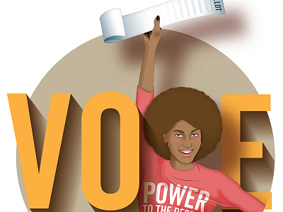 Vote! Power to the People beauty illustration election illustration illustration design political type vector vote woman