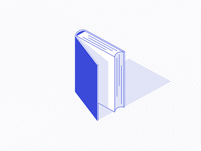 Isometric Book Vector Illustration blue blues book design flat isometric minimal vector