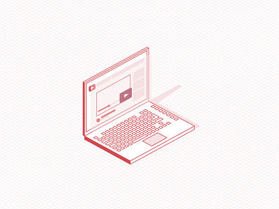 Isometric Youtube Screen on Laptop design designs flat illustration isometric art isometric design isometric icons isometric illustration laptop minimal screen vector youtube