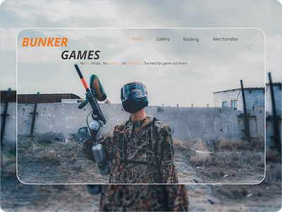 Bunker Games concept- Paintball website first look