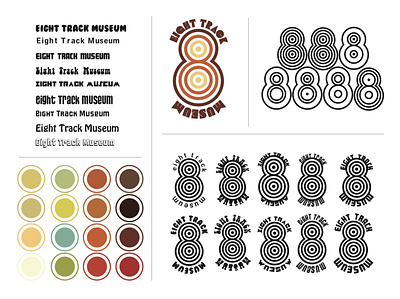 Eight Track Museum Branding Board art branding design icon illustrator lettering logo type vector website