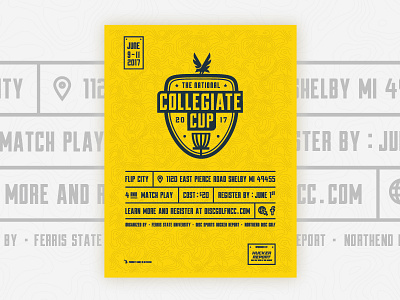 NCC Poster – WIP announcement disc golf event poster sports wip