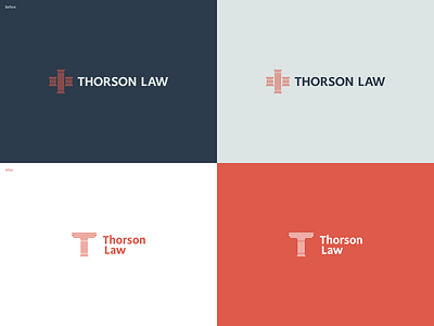 Thorson Law Logo Redesign affinity designer brand identity lawyer logo logo redesign logodesign medical personal injury
