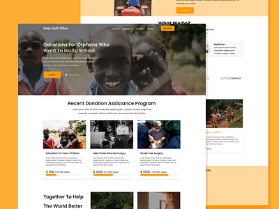 Help Each Other - Non Profit Landing Page