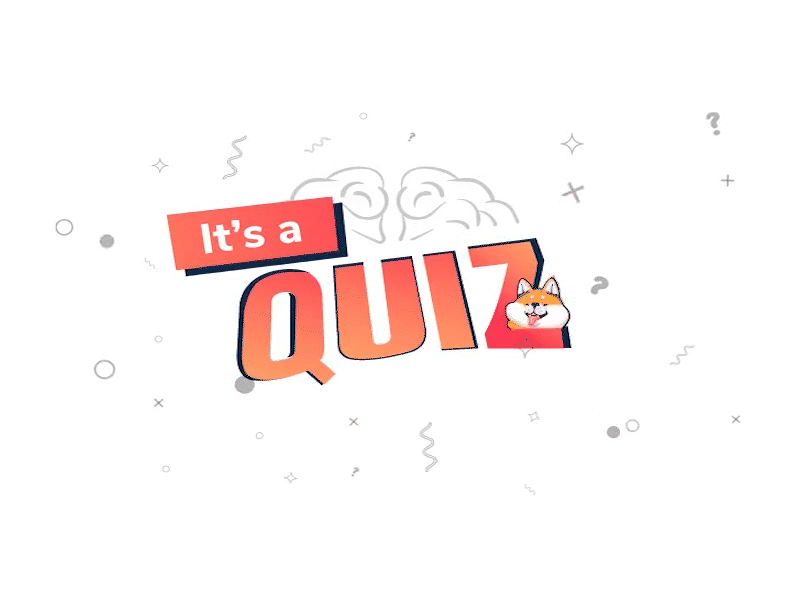 FREEBIE - It's a Quiz - Lottie Animation - Dog Fun animation dog doge dogecoin edtech english app freebie game json learning app loading animation lottie lottie aniamtion lottiefiles micro interaction quiz quiz game