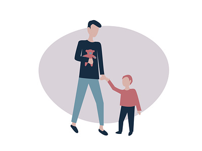 father and son adult baby cartoon casual character childhood dad design fatherhood fathers fathers day girl kid papa parent relationship son together woman