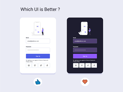 Signup UI branding graphic design ui