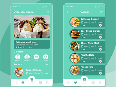 Online Food Ordring App UI