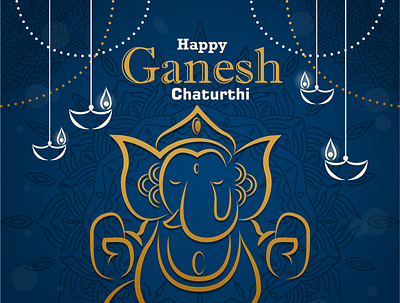 Ganesh Chaturthi 3d animation graphic design logo motion graphics ui