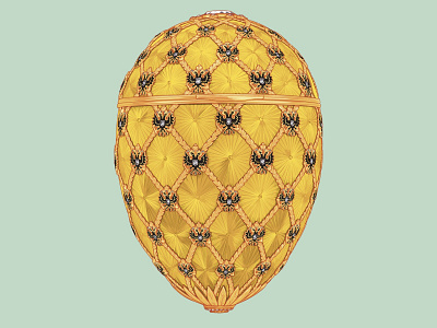 The Coronation Egg illustration jewellery