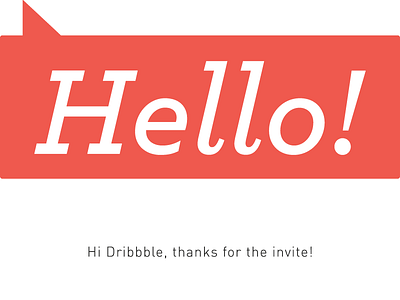 Hello Dribbble debut hi noobie thanks