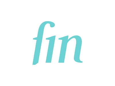 Fin Logo fin lighting logo type