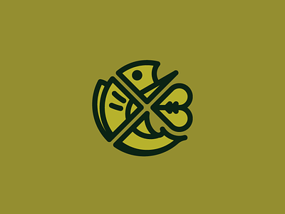 Four Leaf Fishpacking clover daily day fallout fish illustration illustrator