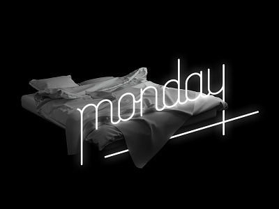 Monday bed daily day icon illustration illustrator mark monday