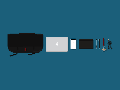 Everyday Carry daily day icon illustration illustrator mark pixel