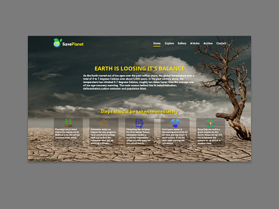 Landing Page for Planet Earth landing page ui ui ux ux web web design