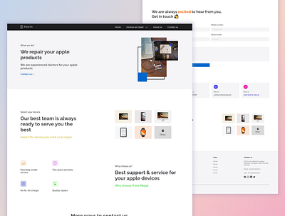 Smartphone repair company website concept apple mohit smartphone smartphone repair website