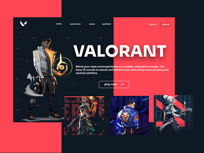 Valorant design game ui valorant web