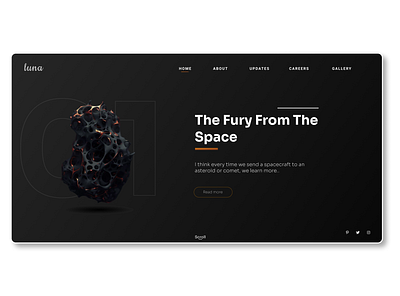 Asteroid adventure beautiful black blackandgold design figma figmadesign illustration spacewebdesign ui ui ux ui design uidesign uiux designer uiuxdesign uiuxdesigner ux uxd uxdesigns web