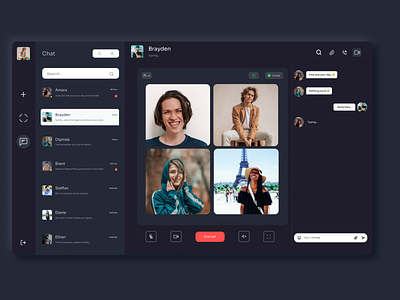 Video Chatting Website beautiful chat app chatting chatweb design enjoy the moment figma figmadesign ui uiuxdesign uiuxdesigner ux videochat web