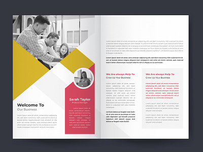 Brochure template branding company profile brochure design typography vector
