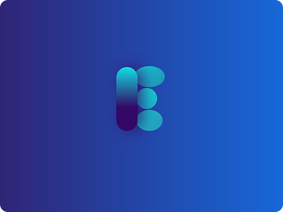 Letter B logo app design icon logo